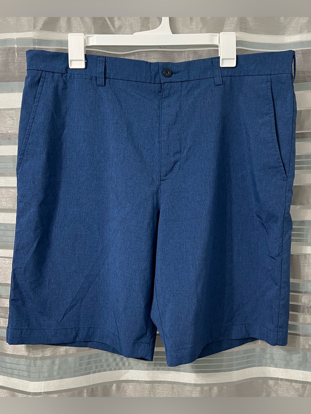 PGA Tour Men's Navy Blue Flat-Front Performance Golf Shorts